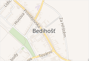 Vodárna v obci Bedihošť - mapa ulice
