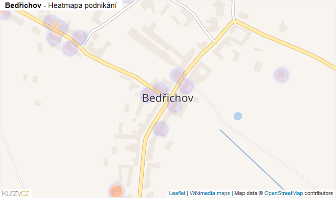Mapa Bedřichov - Firmy v části obce.
