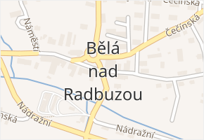 Bělá nad Radbuzou v obci Bělá nad Radbuzou - mapa části obce