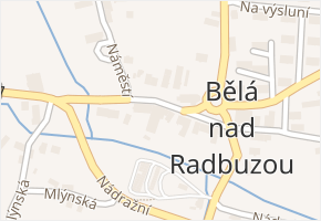Náměstí v obci Bělá nad Radbuzou - mapa ulice