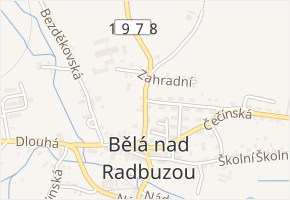 Pavlovická v obci Bělá nad Radbuzou - mapa ulice