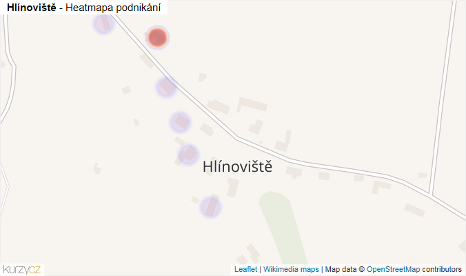 Mapa Hlínoviště - Firmy v části obce.