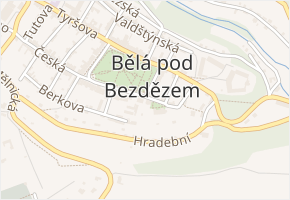 Na Jeteli v obci Bělá pod Bezdězem - mapa ulice