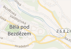 Zámecký příkop v obci Bělá pod Bezdězem - mapa ulice