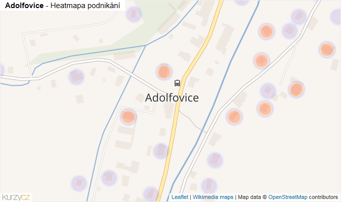 Mapa Adolfovice - Firmy v části obce.