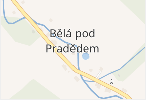 Bělá v obci Bělá pod Pradědem - mapa části obce