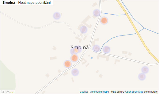 Mapa Smolná - Firmy v části obce.