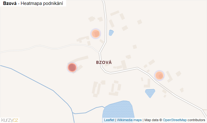 Mapa Bzová - Firmy v části obce.