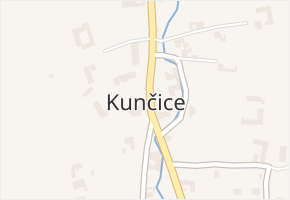 Kunčice v obci Bělotín - mapa části obce