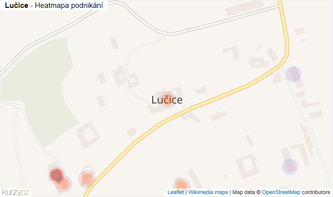 Mapa Lučice - Firmy v části obce.