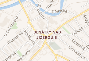 Na Burse v obci Benátky nad Jizerou - mapa ulice