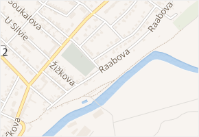 Raabova v obci Benátky nad Jizerou - mapa ulice
