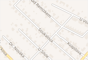 Soukalova v obci Benátky nad Jizerou - mapa ulice