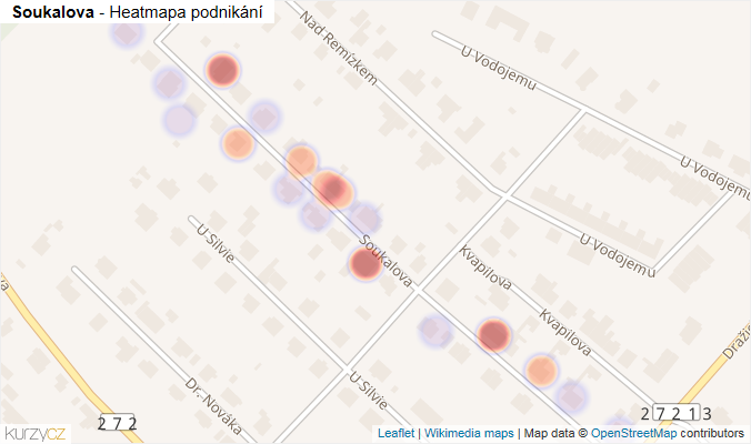 Mapa Soukalova - Firmy v ulici.