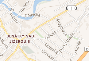 U Školy v obci Benátky nad Jizerou - mapa ulice