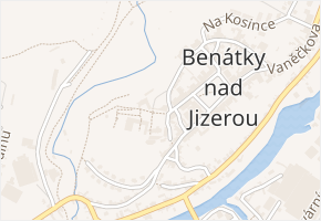 Václava Černého v obci Benátky nad Jizerou - mapa ulice