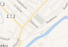 Žižkova v obci Benátky nad Jizerou - mapa ulice