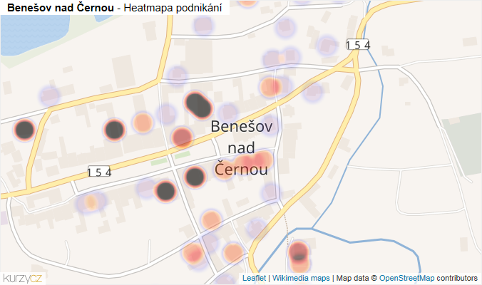 Mapa Benešov nad Černou - Firmy v části obce.
