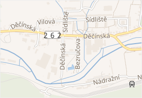 Bezručova v obci Benešov nad Ploučnicí - mapa ulice