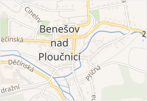 Československé armády v obci Benešov nad Ploučnicí - mapa ulice
