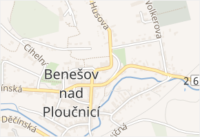 Kostelní v obci Benešov nad Ploučnicí - mapa ulice