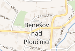náměstí Míru v obci Benešov nad Ploučnicí - mapa ulice