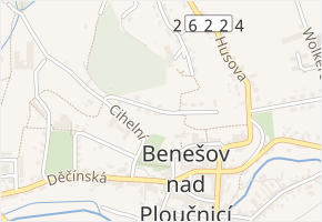 Pod Táborským vrchem v obci Benešov nad Ploučnicí - mapa ulice