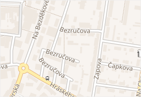 Bezručova v obci Benešov - mapa ulice