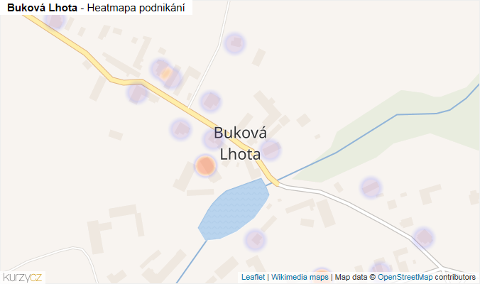 Mapa Buková Lhota - Firmy v části obce.