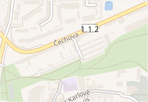 Čechova v obci Benešov - mapa ulice