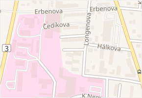 Čedíkova v obci Benešov - mapa ulice