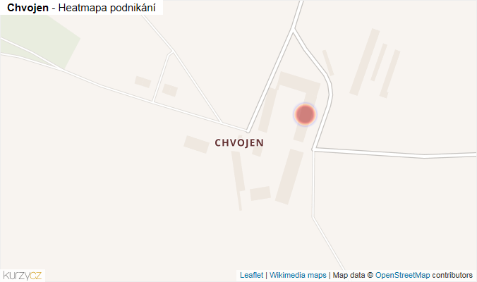 Mapa Chvojen - Firmy v části obce.