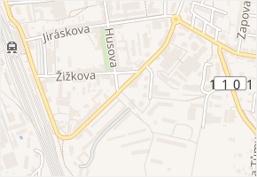 Husovo Náměstí v obci Benešov - mapa ulice