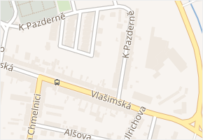 K Pazderně v obci Benešov - mapa ulice