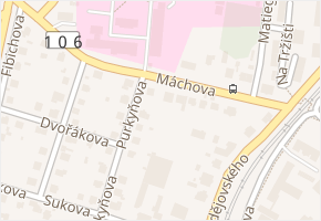 Máchova v obci Benešov - mapa ulice