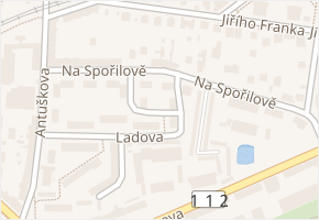 Na Spořilově v obci Benešov - mapa ulice