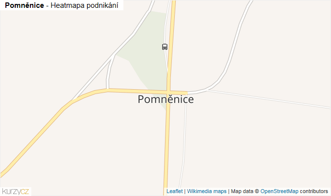 Mapa Pomněnice - Firmy v části obce.