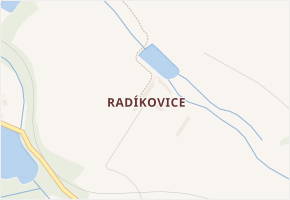Radíkovice v obci Benešov - mapa části obce