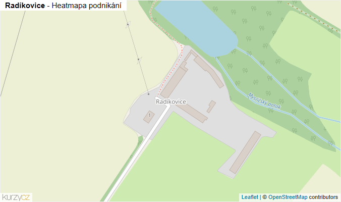 Mapa Radíkovice - Firmy v části obce.
