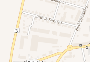 Šímova v obci Benešov - mapa ulice