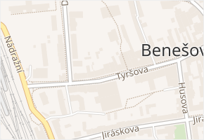 Tyršova v obci Benešov - mapa ulice