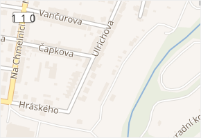 Ulrichova v obci Benešov - mapa ulice