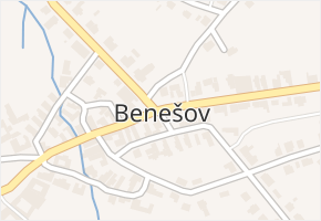 Benešov v obci Benešov - mapa části obce