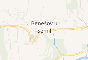 Benešov u Semil v obci Benešov u Semil - mapa části obce
