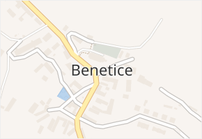 Benetice v obci Benetice - mapa části obce