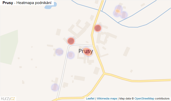 Mapa Prusy - Firmy v části obce.
