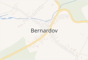 Bernardov v obci Bernardov - mapa části obce
