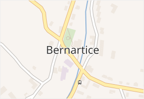 Bernartice v obci Bernartice - mapa části obce