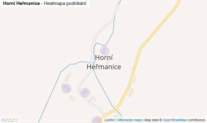 Mapa Horní Heřmanice - Firmy v části obce.
