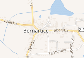 Bernartice v obci Bernartice - mapa části obce